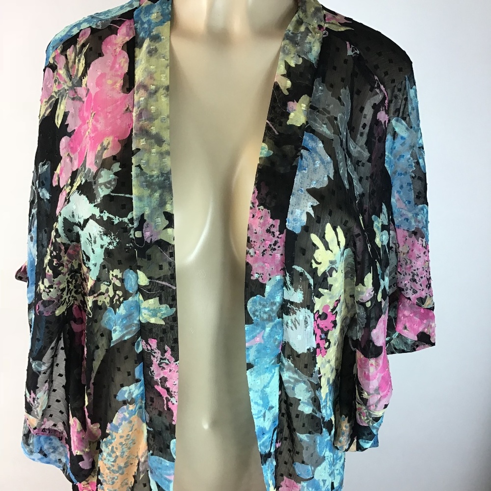 MIXIT Kimono Boho Fringes Coverup Size S/M/L - Picture 2 of 8